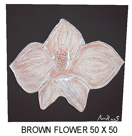 Πίνακας ζωγραφικής Gallerista by Repanis Brown Flower-Brown flower