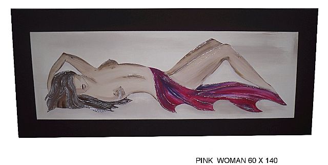 Πίνακας ζωγραφικής Gallerista by Repanis Woman-Pink Woman