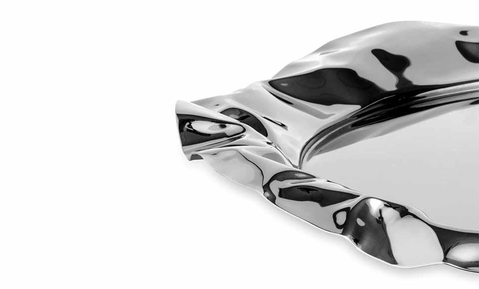  Alessi δίσκος σερβιρίσματος ανοξείδωτος στρογγυλός κωδικός 90039 σειρά Foix