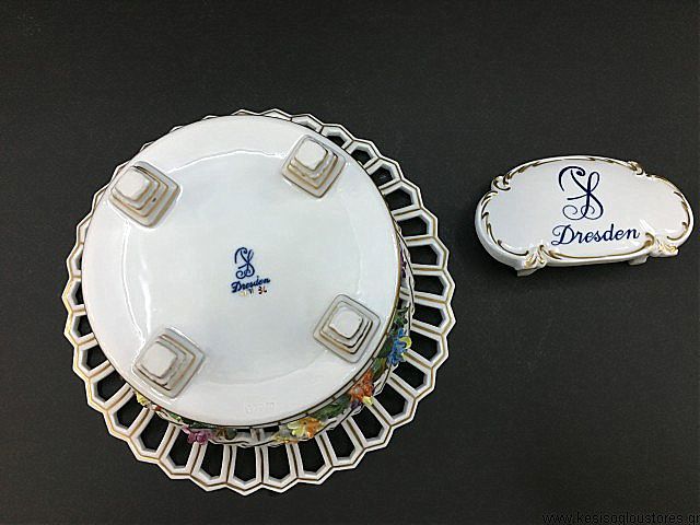 Κουπ διακοσμητικό εργοστασίου Dresden Porzellan manufaktur