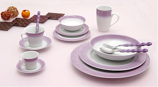 Σερβίτσιο πιάτων-φαγητού Cryspo Trio Bonito-Bonito Purple