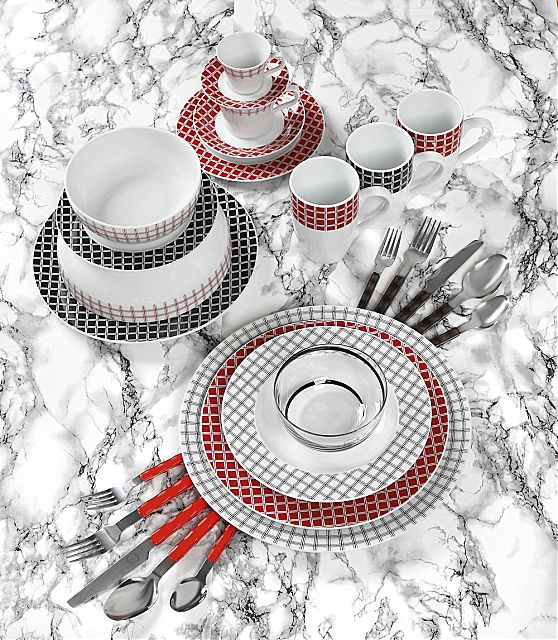 Σερβίτσιο πιάτων-φαγητού Cryspo Trio Rubik-Rubik