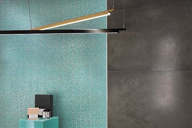 Πρόταση σε πλακάκια για αίθουσα έκθεσης εμπορευμάτων της συλλογής Dwell