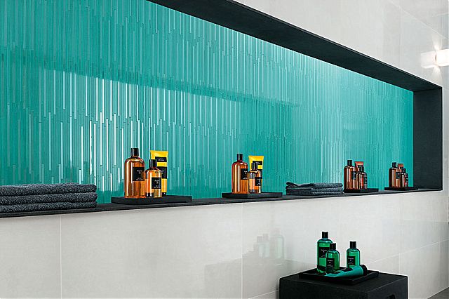 Πρόταση σε πλακάκια σε αίθουσα spa της συλλογής Dwell