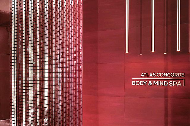 Πρόταση σε πλακάκια για χώρους υποδοχής spa της συλλογής Mark