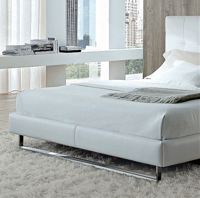  - Λεπτομέρεια του επενδυμένου κρεβατιού Mirò της εταιρείας Nicoline.