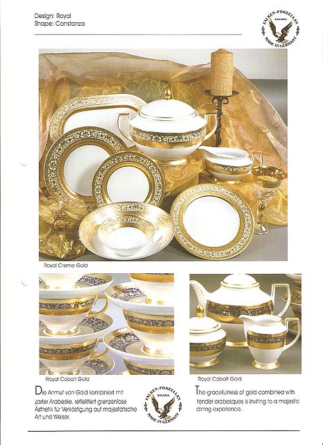Σερβίτσιο πιάτων-φαγητού Falkenporzellan constanza royal cream gold-constanza royal cream gold