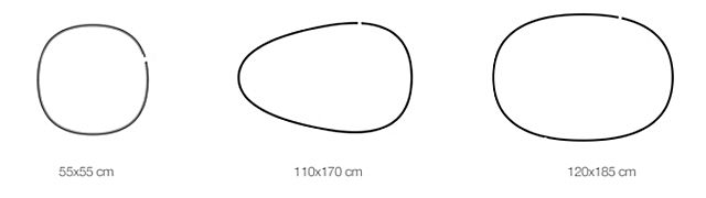  - Διαστάσεις καθρεφτών της εταιρείας Riflessi, σειρά Lumière.