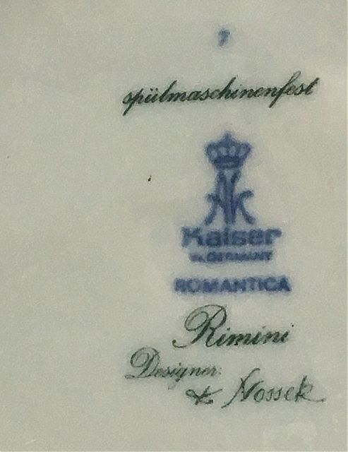 Σερβίτσιο πιάτων-φαγητού εργοστασίου Kaiser Porcelain