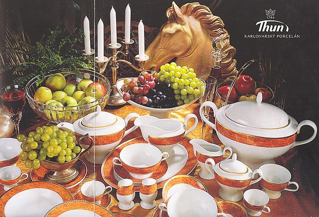 Σερβίτσιο πιάτων-φαγητού εργοστασίου Thun (Bohemia) 